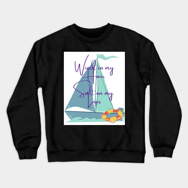 Sailor Stories : Waves & Winds Crewneck Sweatshirt by S&Z